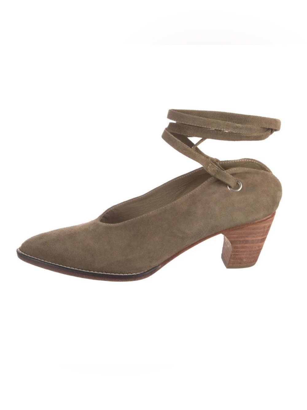 Rachel Comey Sz 10 Suede Pointed Lace Pumps Brown